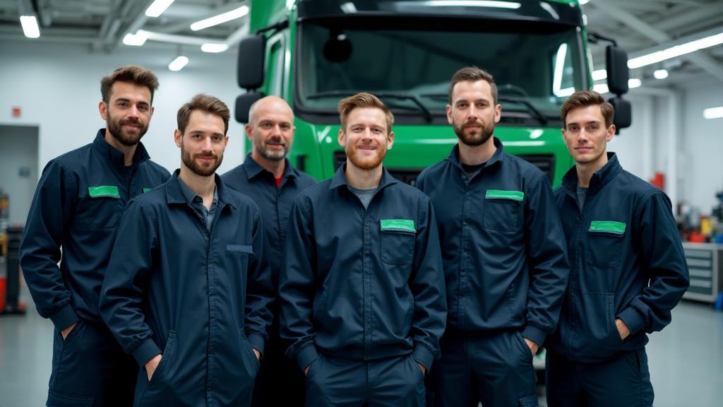 Das Team der LNG Werkstatt – erfahrene Ingenieure und KFZ-Meister in unserer modernen Werkstatt